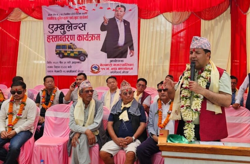  डा. सुनिल शर्मालाई निर्वाचन क्षेत्रका जनताबाट पञ्चेबाजा सहित भव्य स्वागत