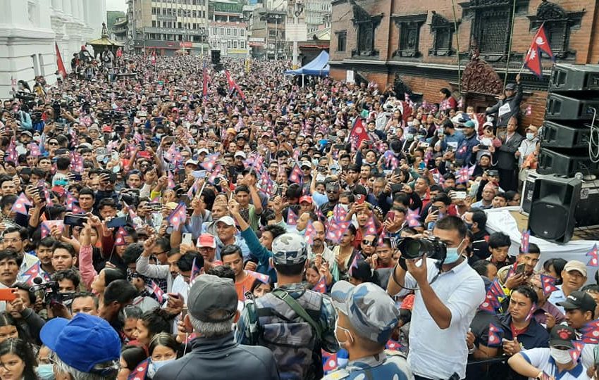  केपी शर्मा ओलीको नेतृत्वमा एमालेको बृहत पदयात्रा